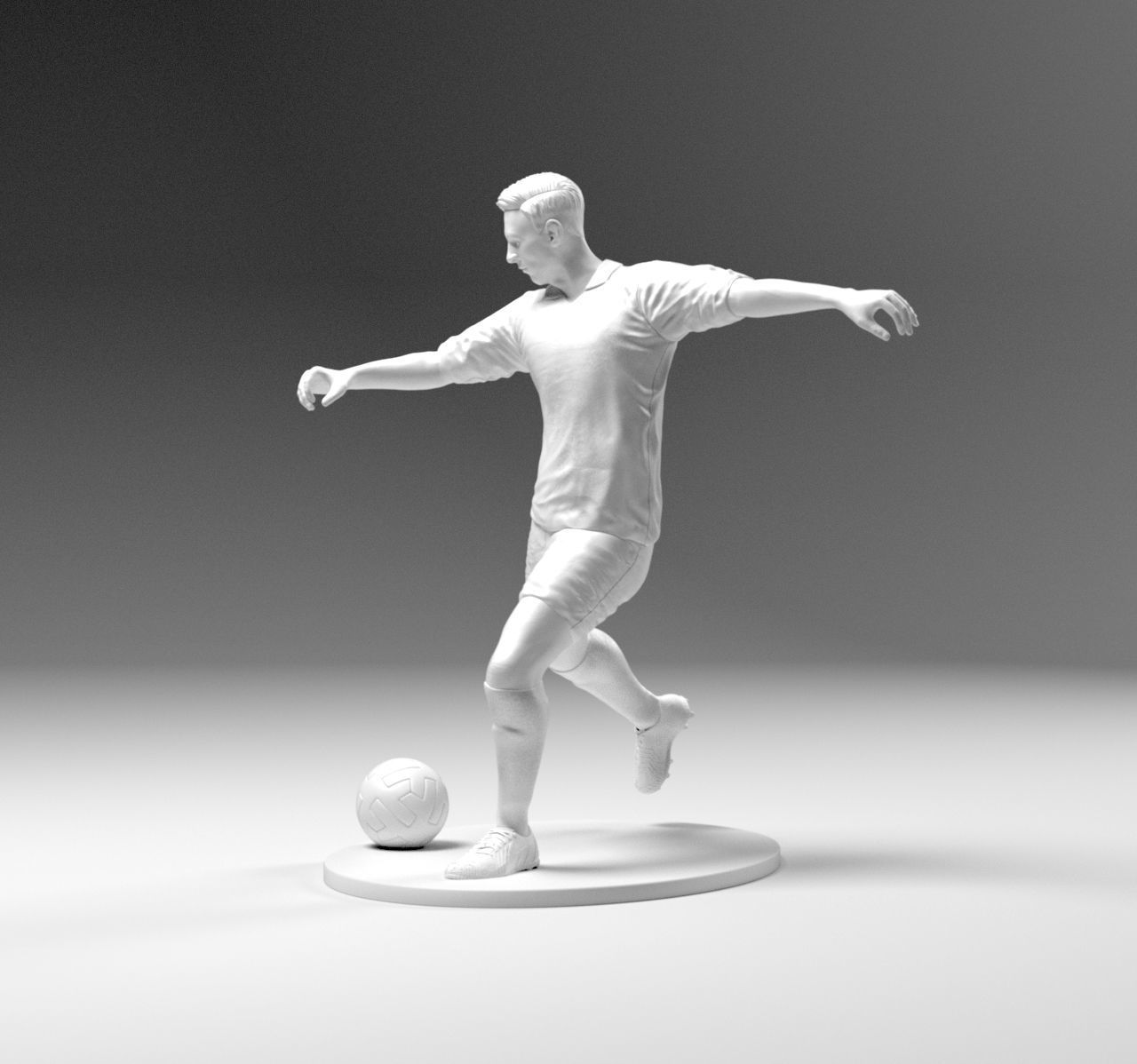 Footballer 03 Footstrike 05 Stl 3D print model_2