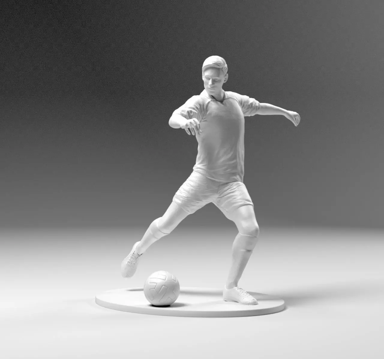 Footballer 03 Footstrike 05 Stl 3D print model_0