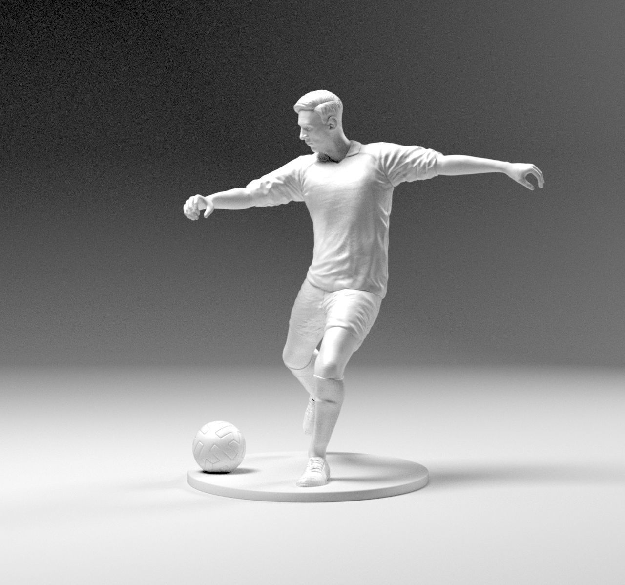 Footballer 03 Footstrike 05 Stl 3D print model_1