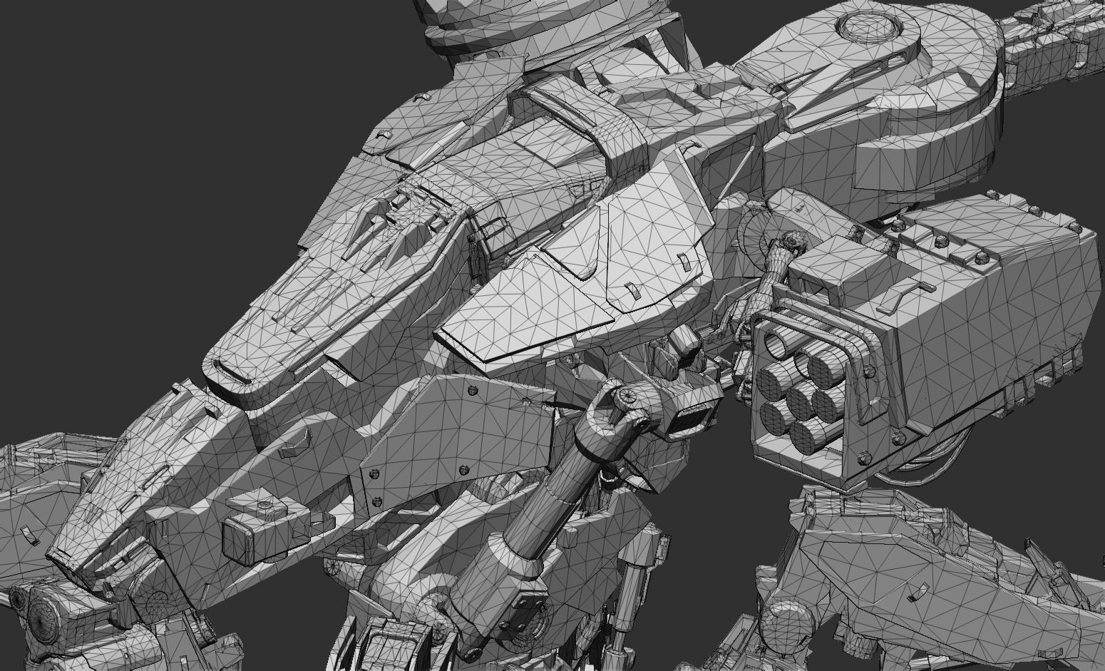 Sci-fi Bot Low-poly 3D model_1