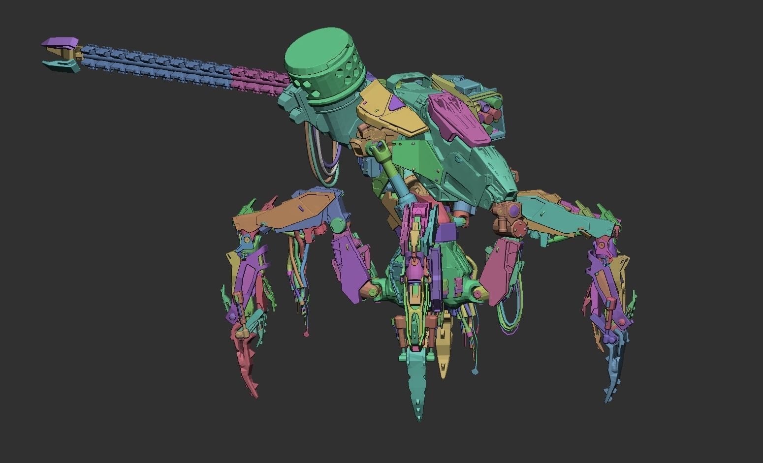 Sci-fi Bot Low-poly 3D model_4