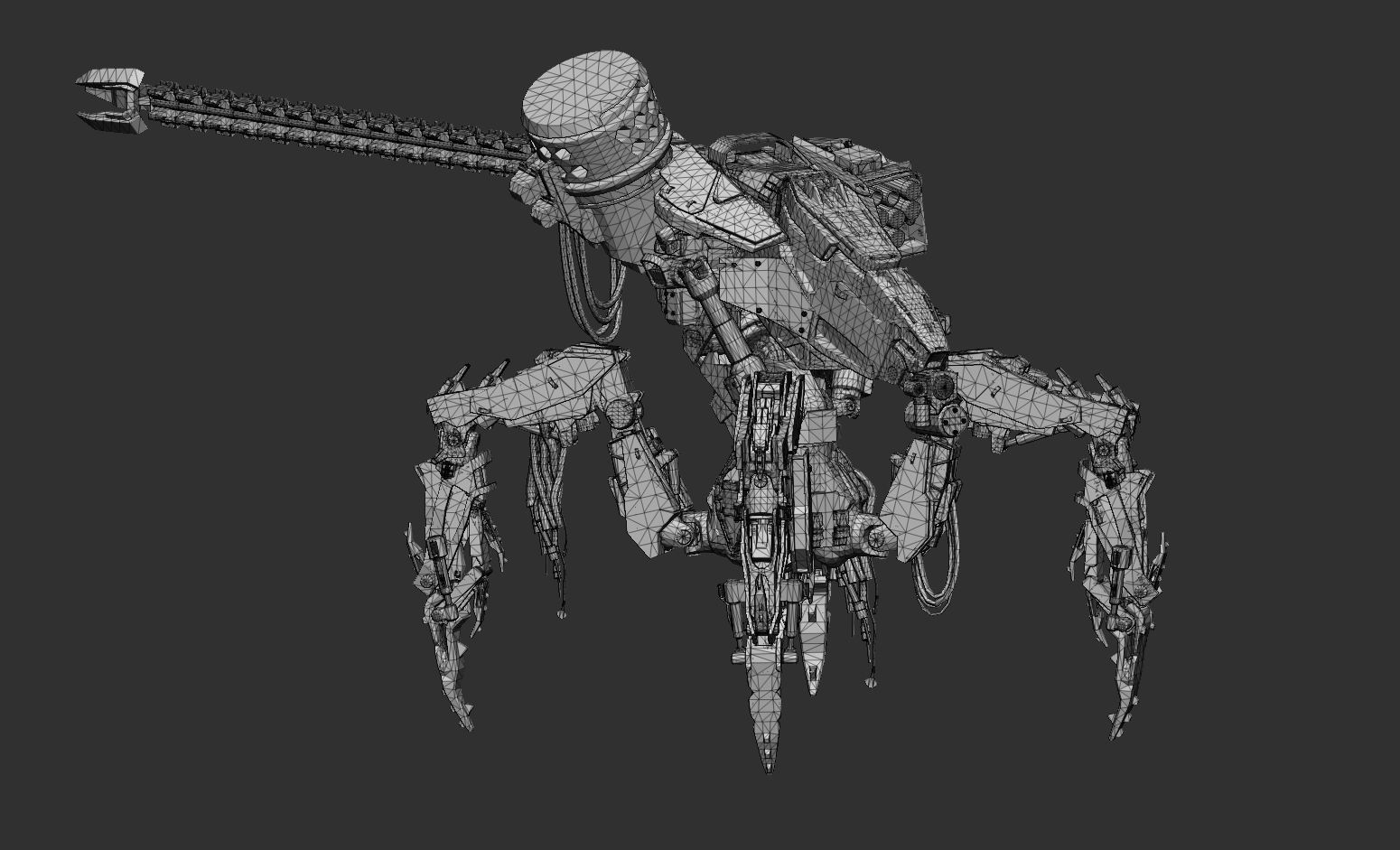 Sci-fi Bot Low-poly 3D model_5