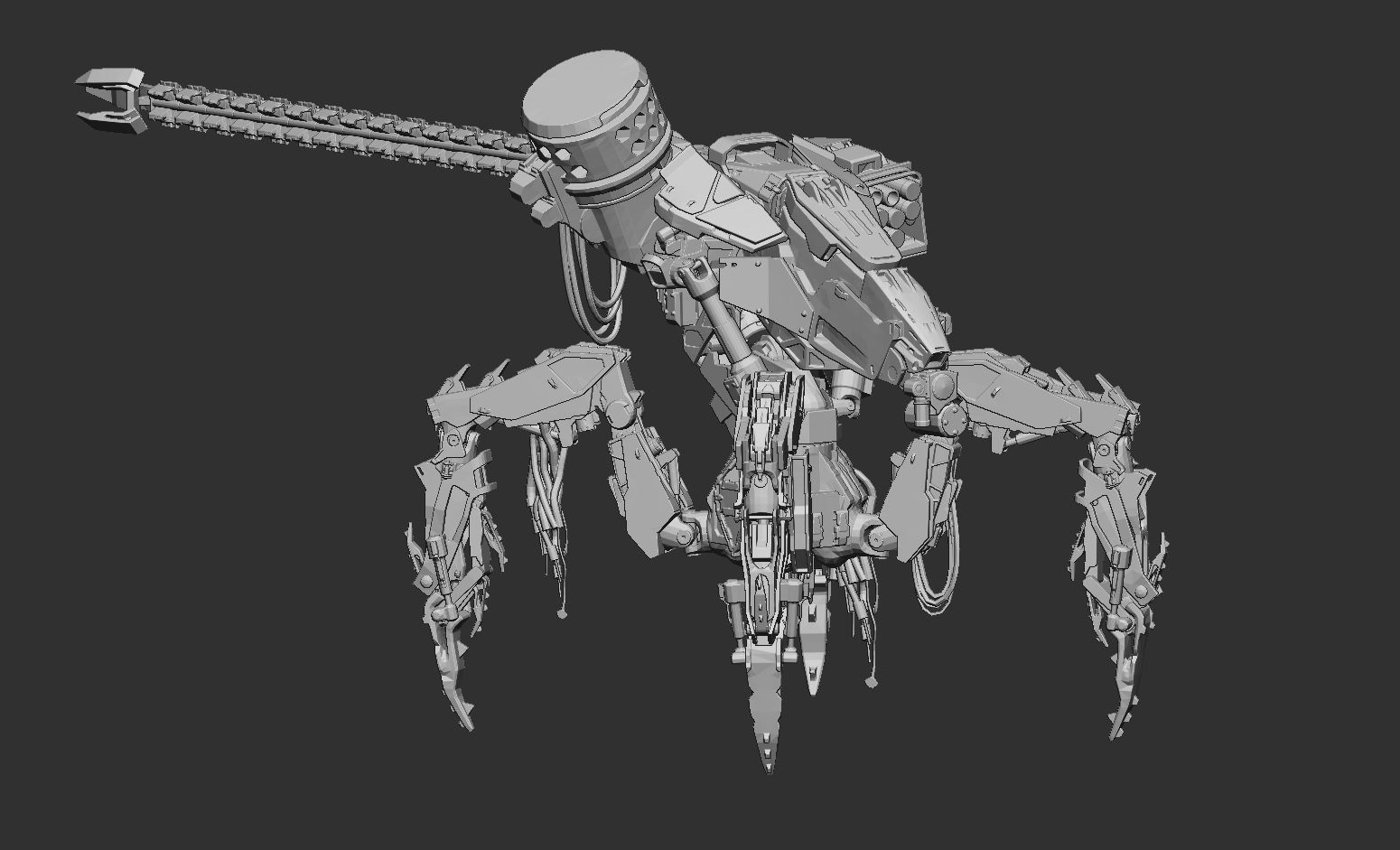 Sci-fi Bot Low-poly 3D model_6