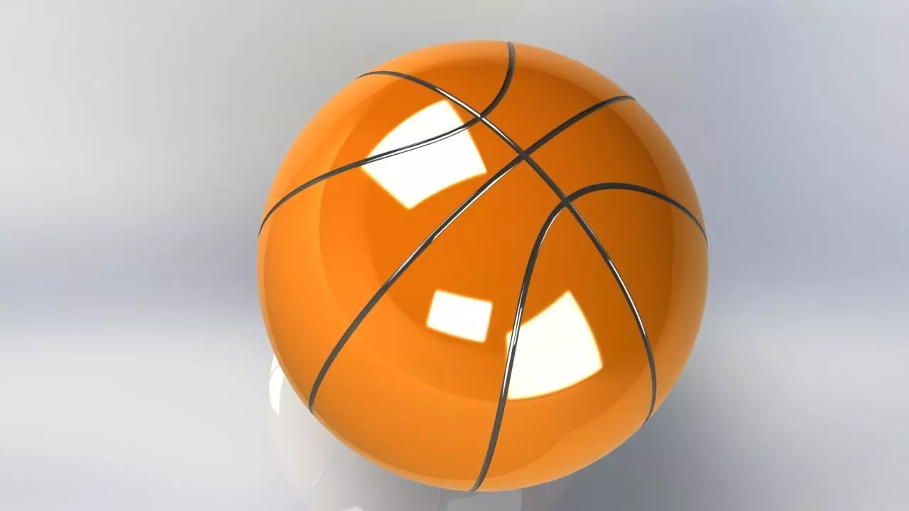 Basketball ball Low-poly 3D model Free 3D model