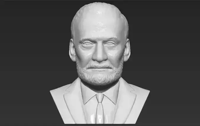 Buzz Aldrin bust 3D printing ready stl obj formats 3D print model