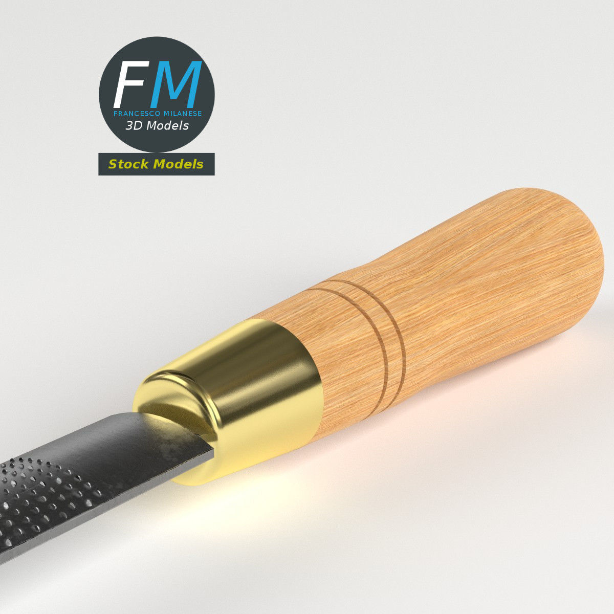 Half round rasp 3D model_4