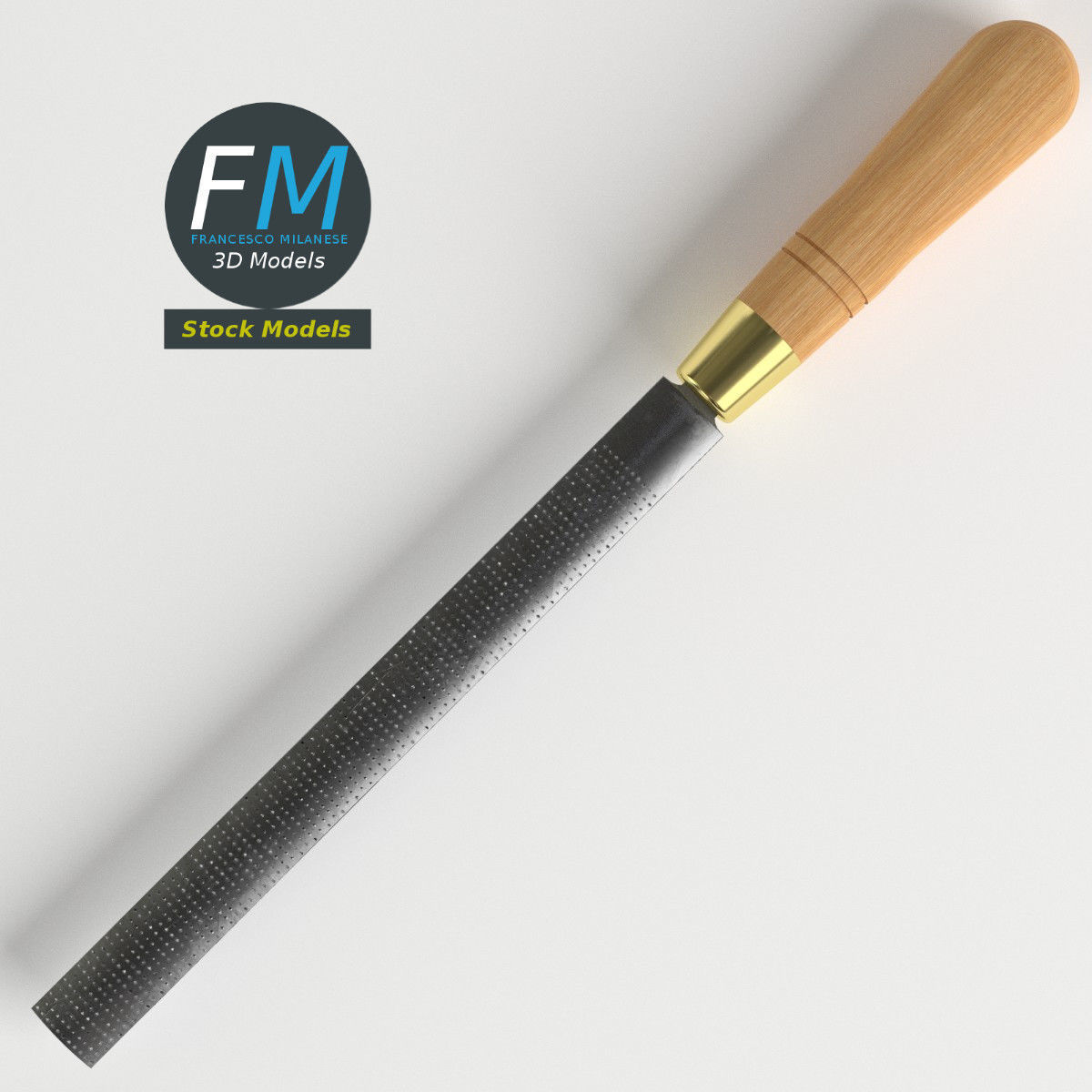 Half round rasp 3D model_6