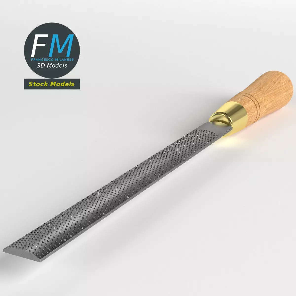 Half round rasp 3D model_0