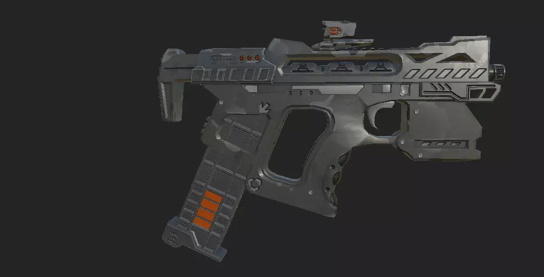 Church gun Low-poly 3D model_0