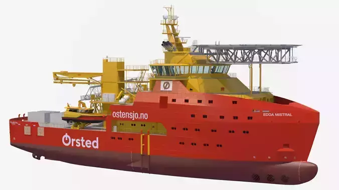 Wind Farm Support Vessel Edda Mistral 3D model