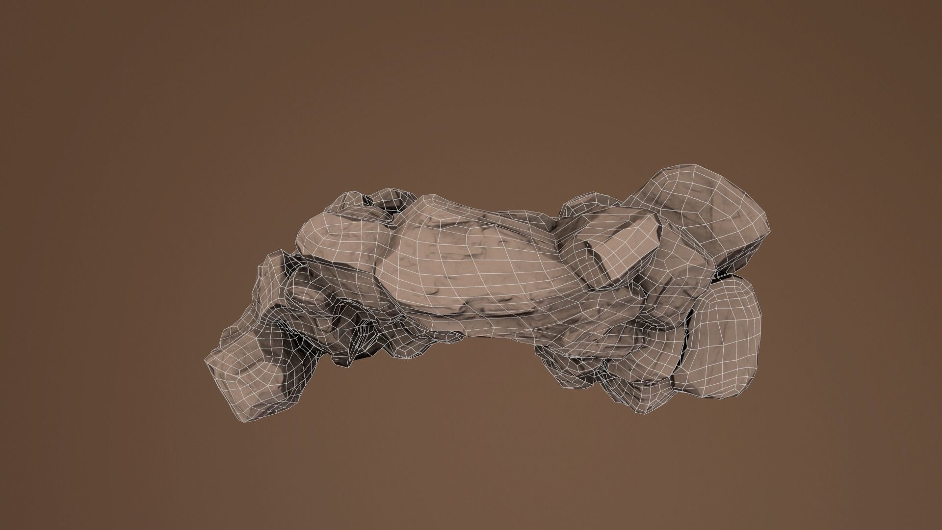 Rock Under the Snow Low-poly 3D model_12