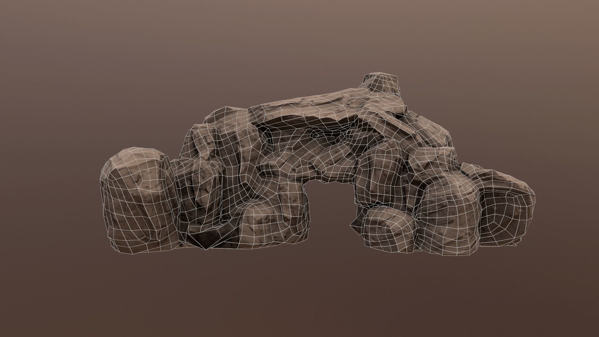 Rock Under the Snow Low-poly 3D model_11