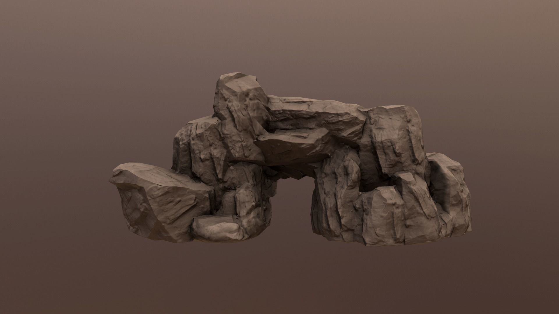 Rock Under the Snow Low-poly 3D model_8