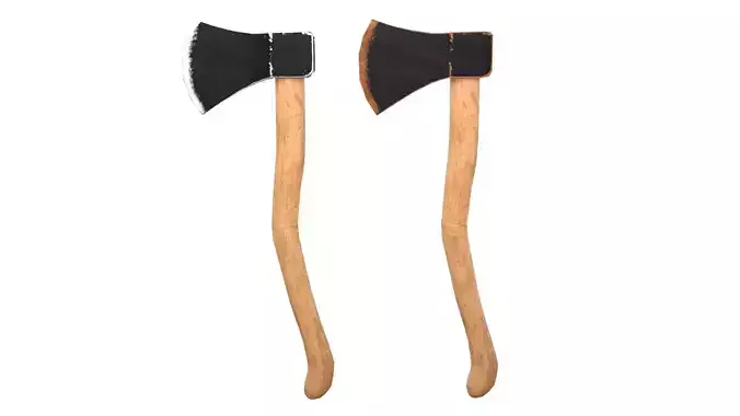 Worn Axe Low-poly 3D model
