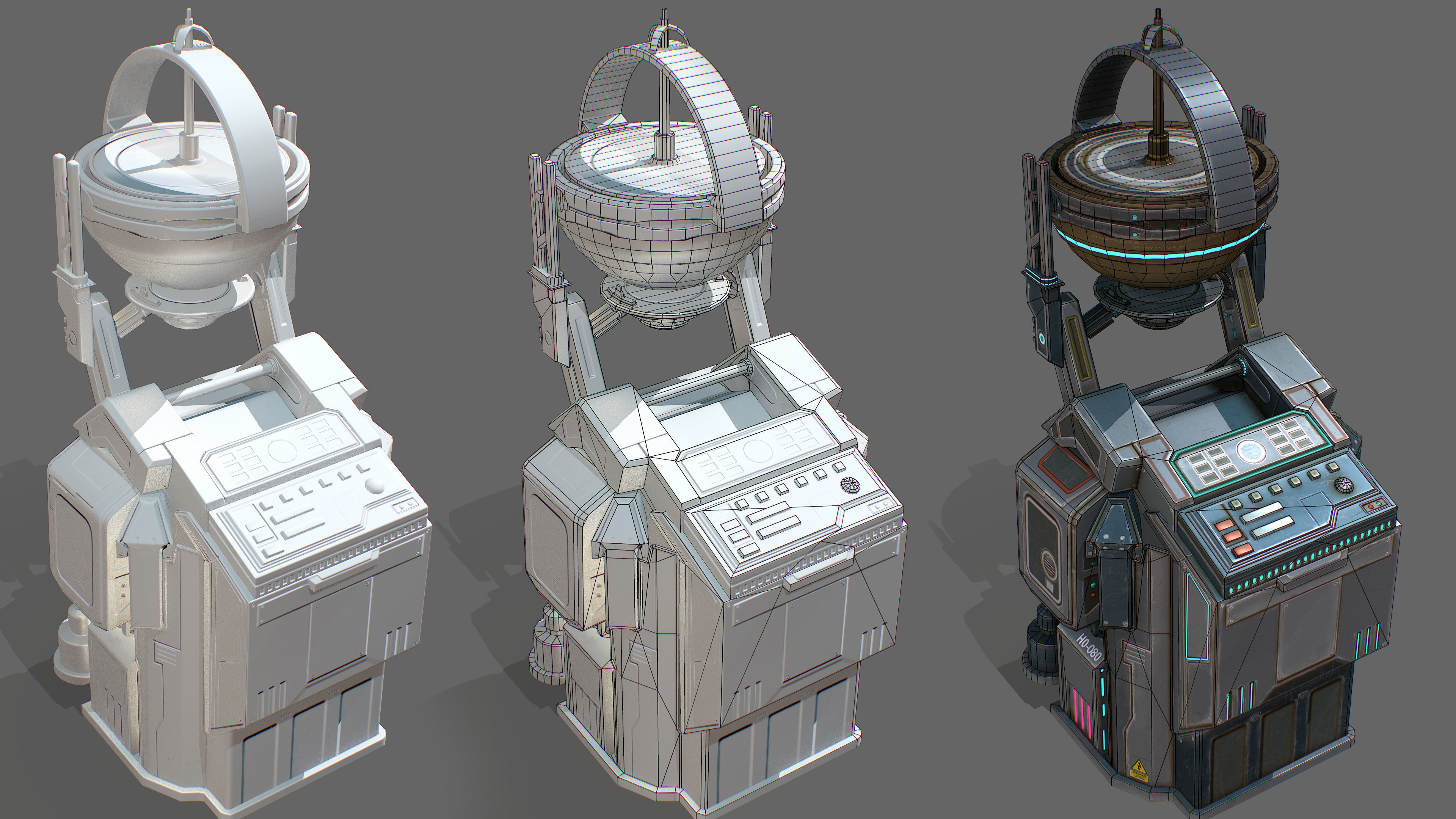 Air Ship Stability Low-poly 3D model_12