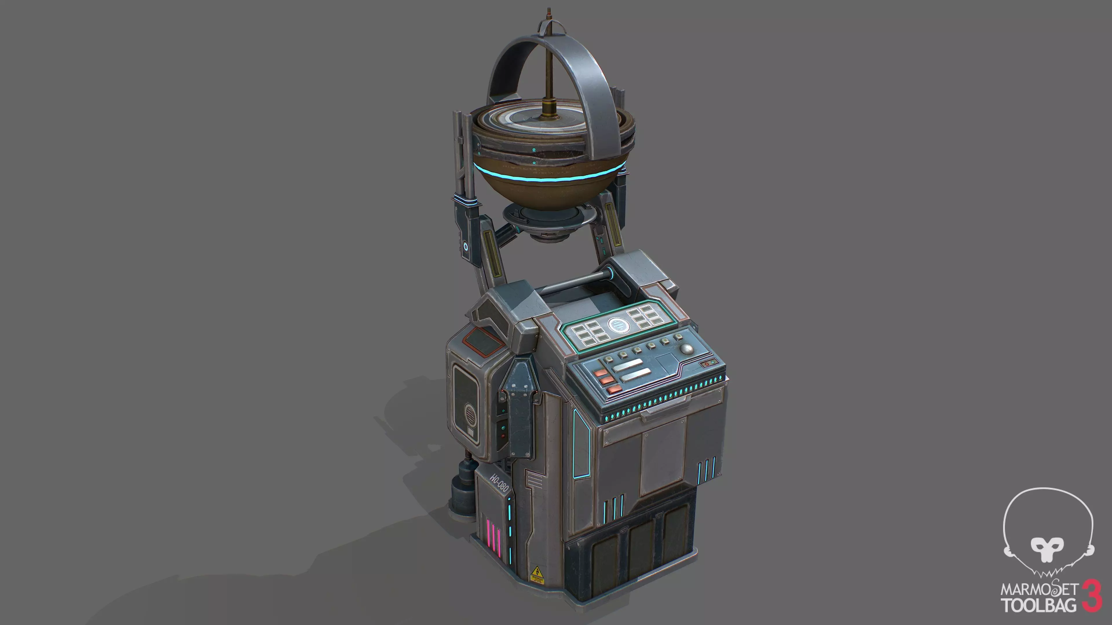 Air Ship Stability Low-poly 3D model_0