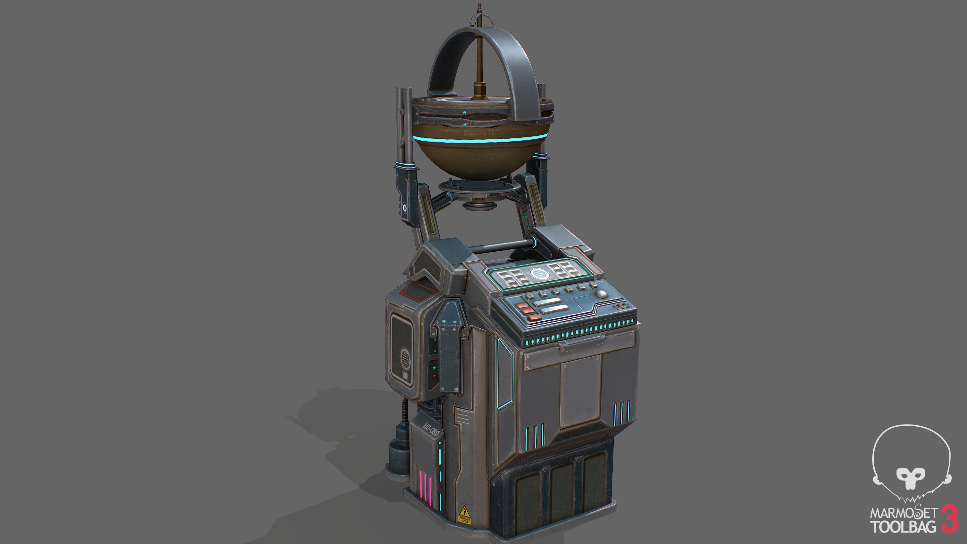 Air Ship Stability Low-poly 3D model_11