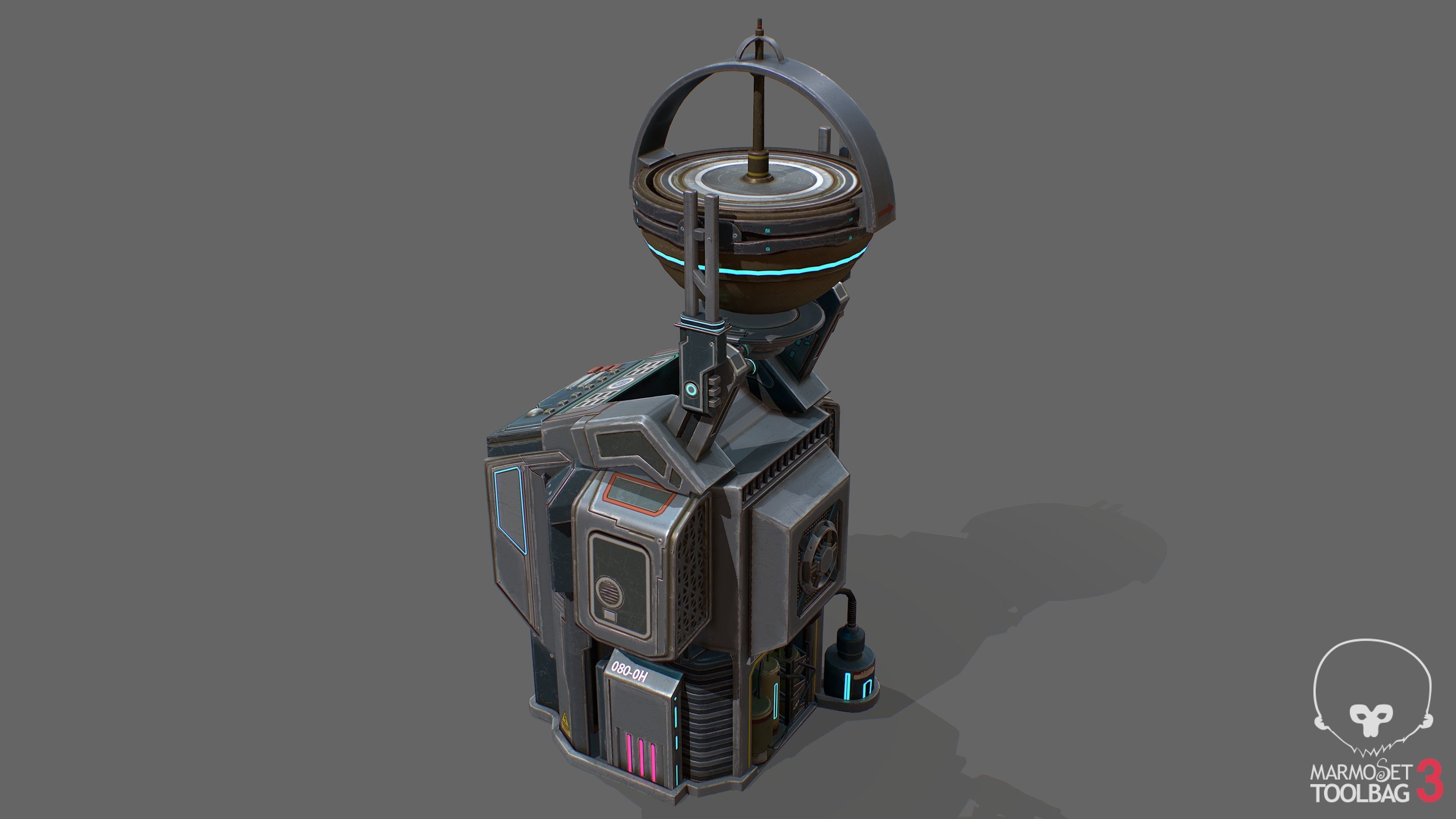 Air Ship Stability Low-poly 3D model_4