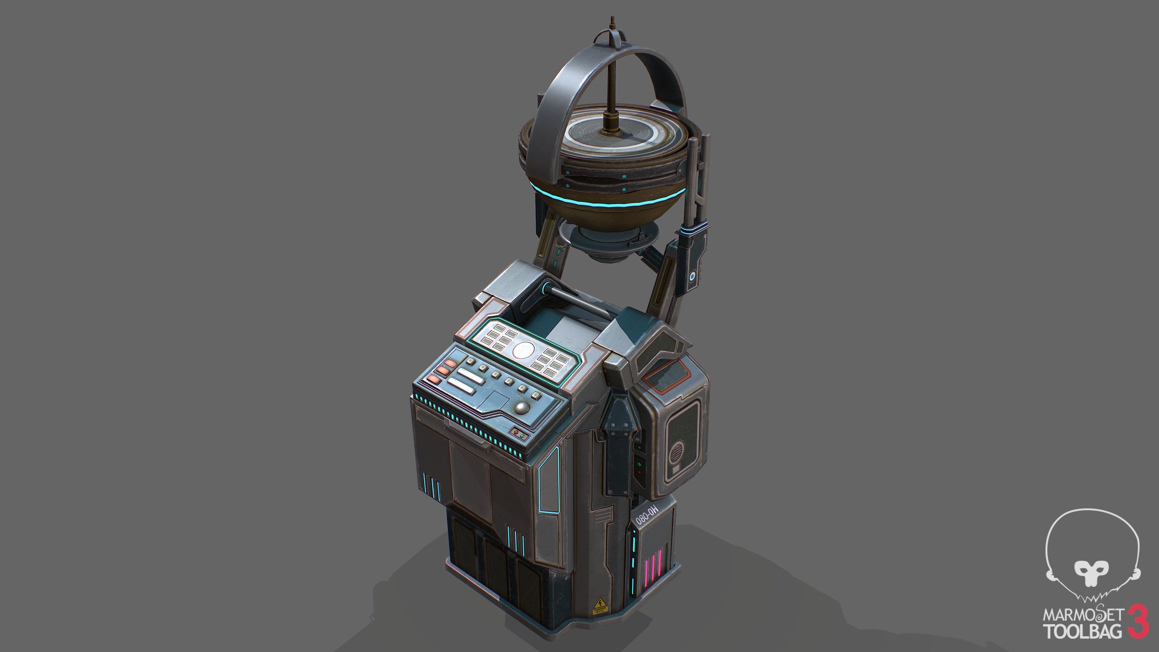 Air Ship Stability Low-poly 3D model_2