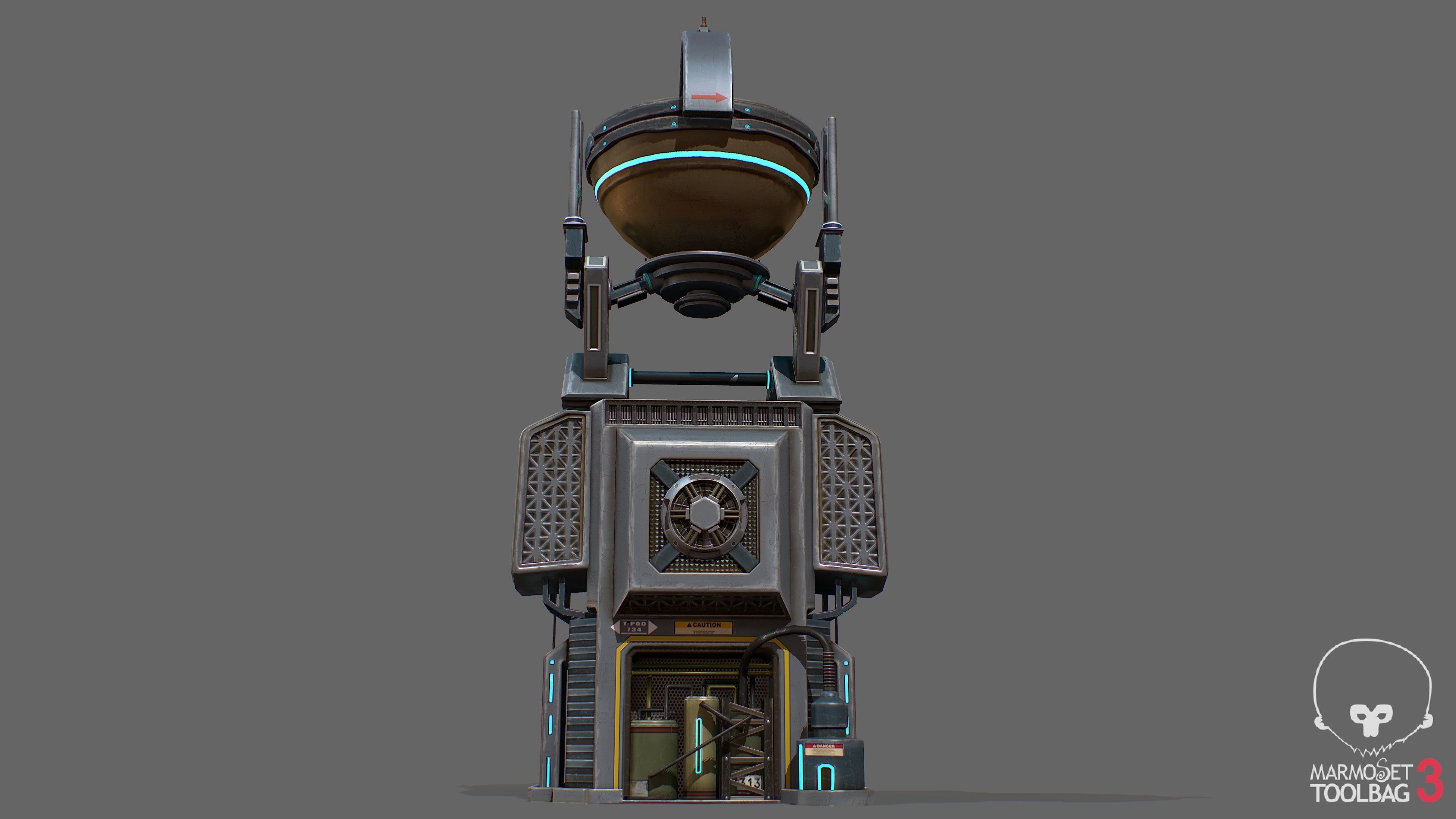 Air Ship Stability Low-poly 3D model_6