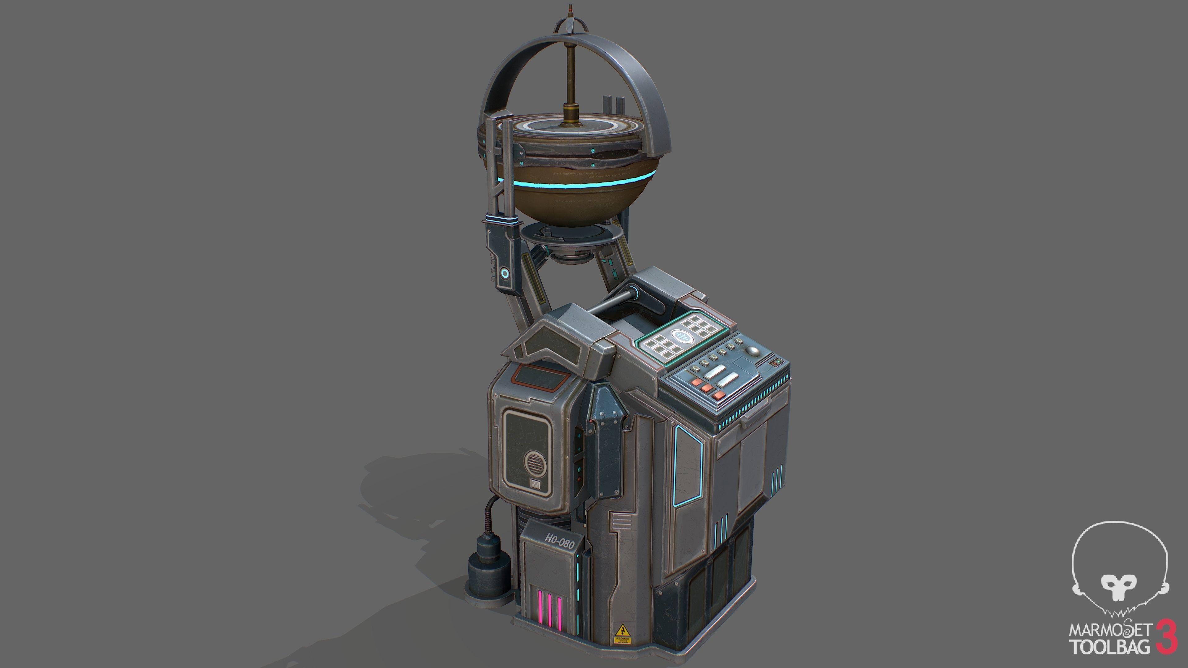 Air Ship Stability Low-poly 3D model_10