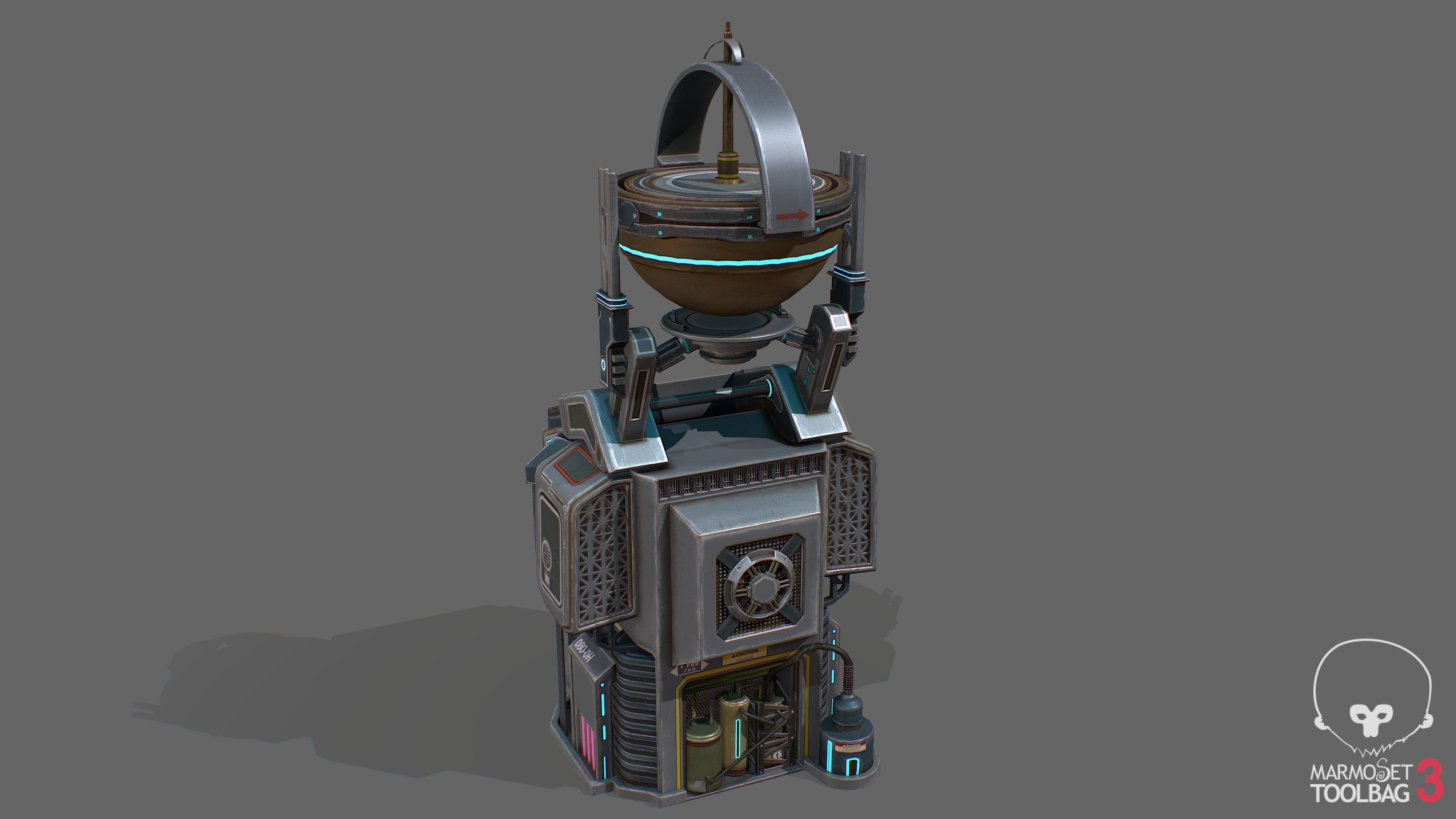 Air Ship Stability Low-poly 3D model_5