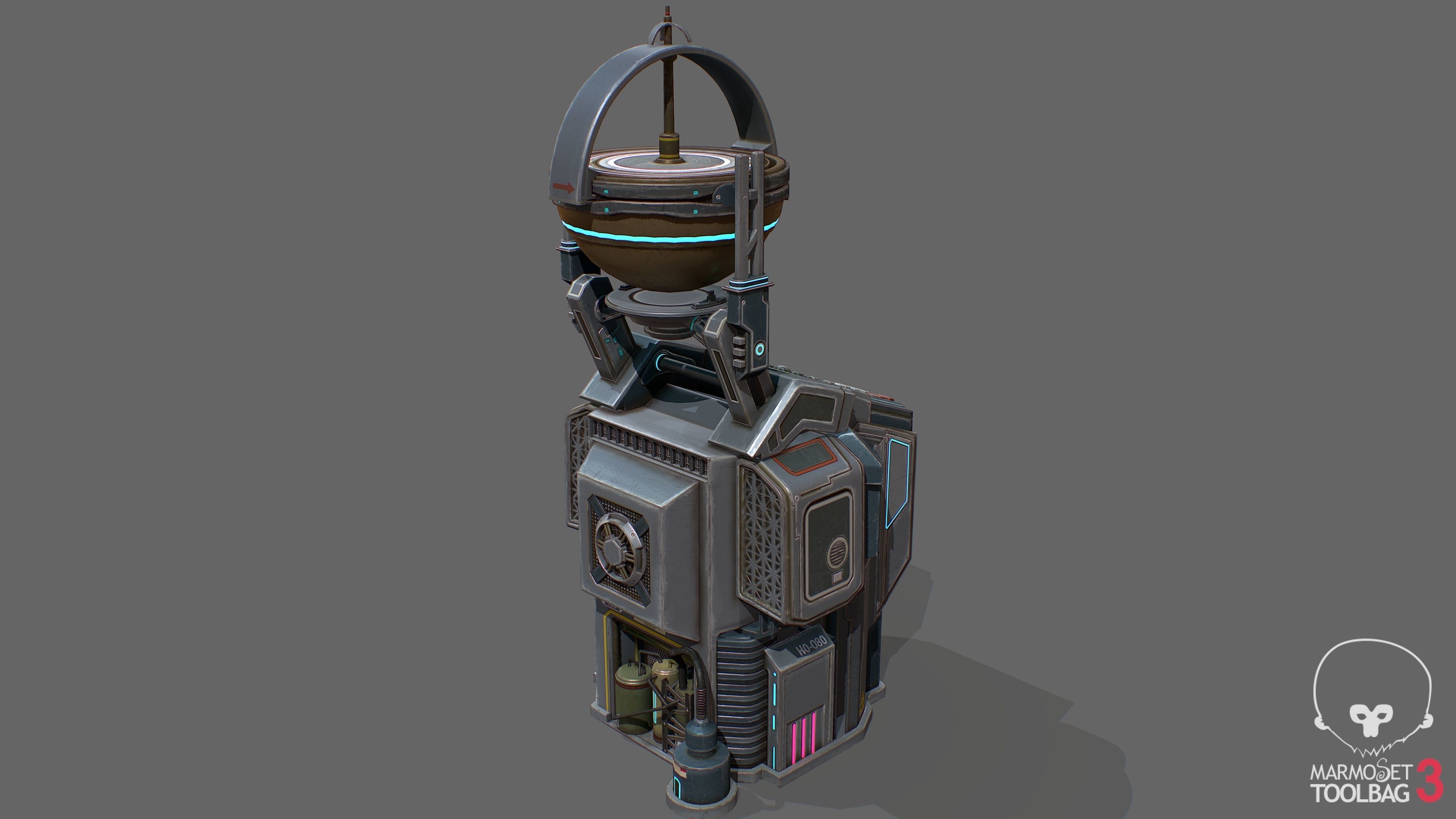 Air Ship Stability Low-poly 3D model_8