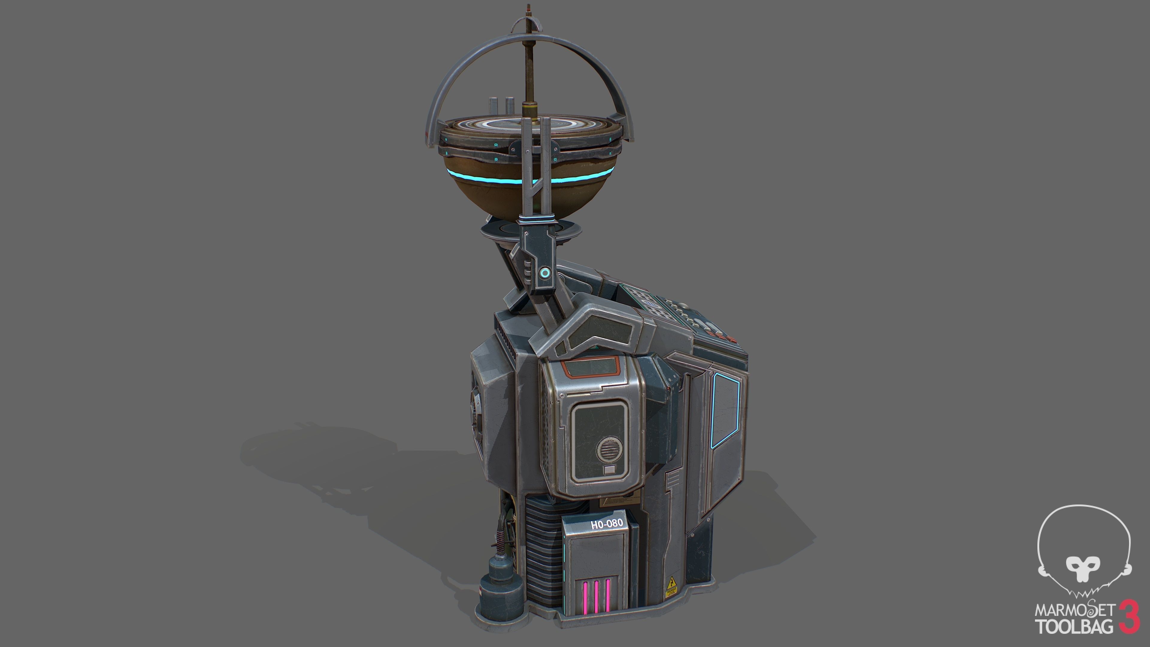 Air Ship Stability Low-poly 3D model_9