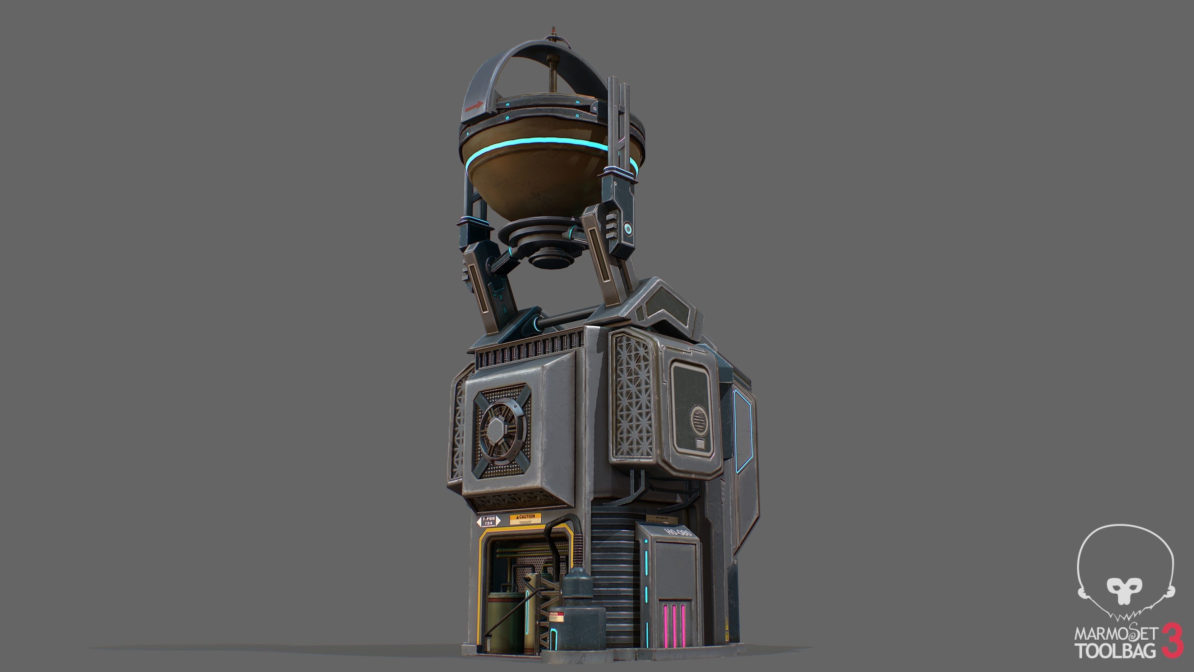 Air Ship Stability Low-poly 3D model_7