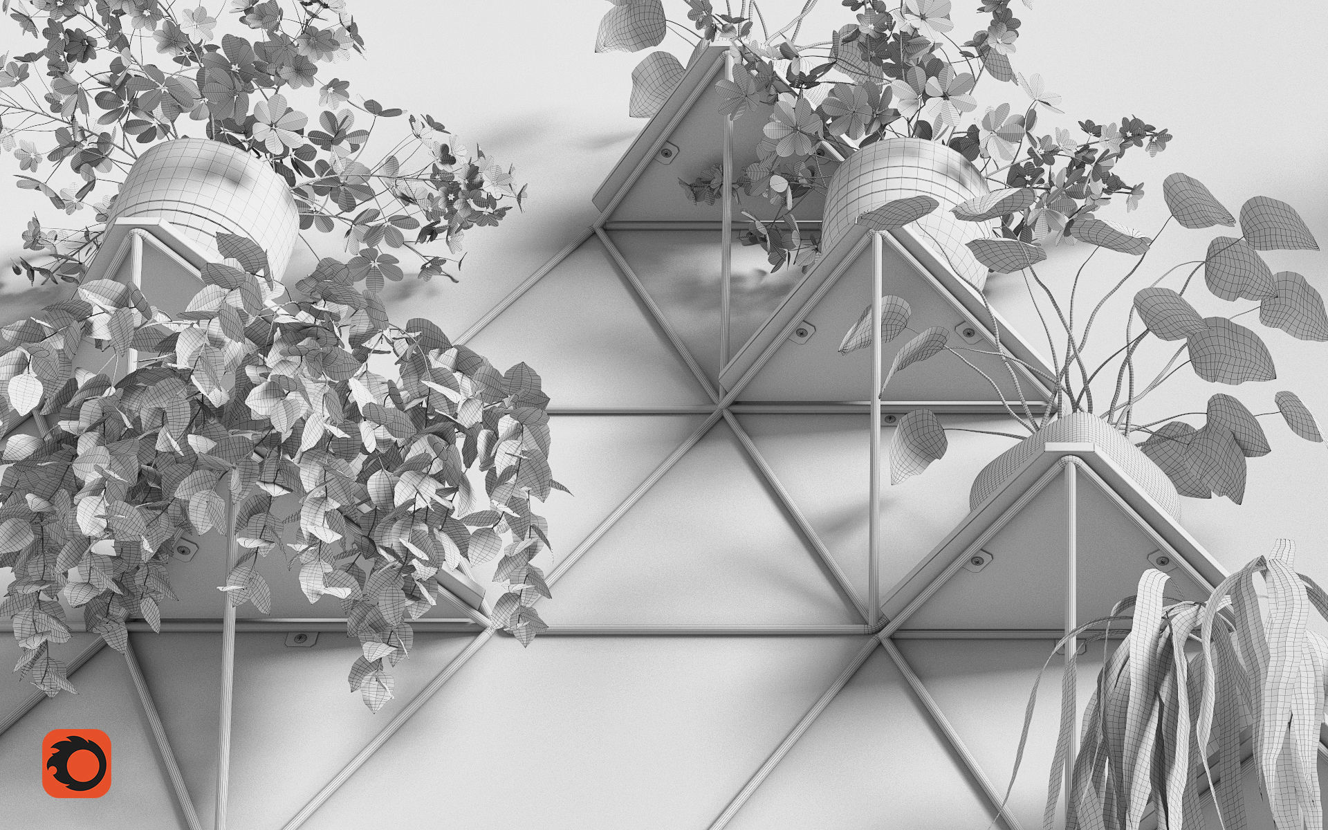 Modular shelf 3D model_5