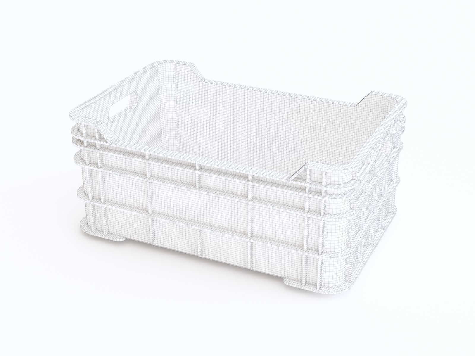 Plastic crate 09 3D model_1