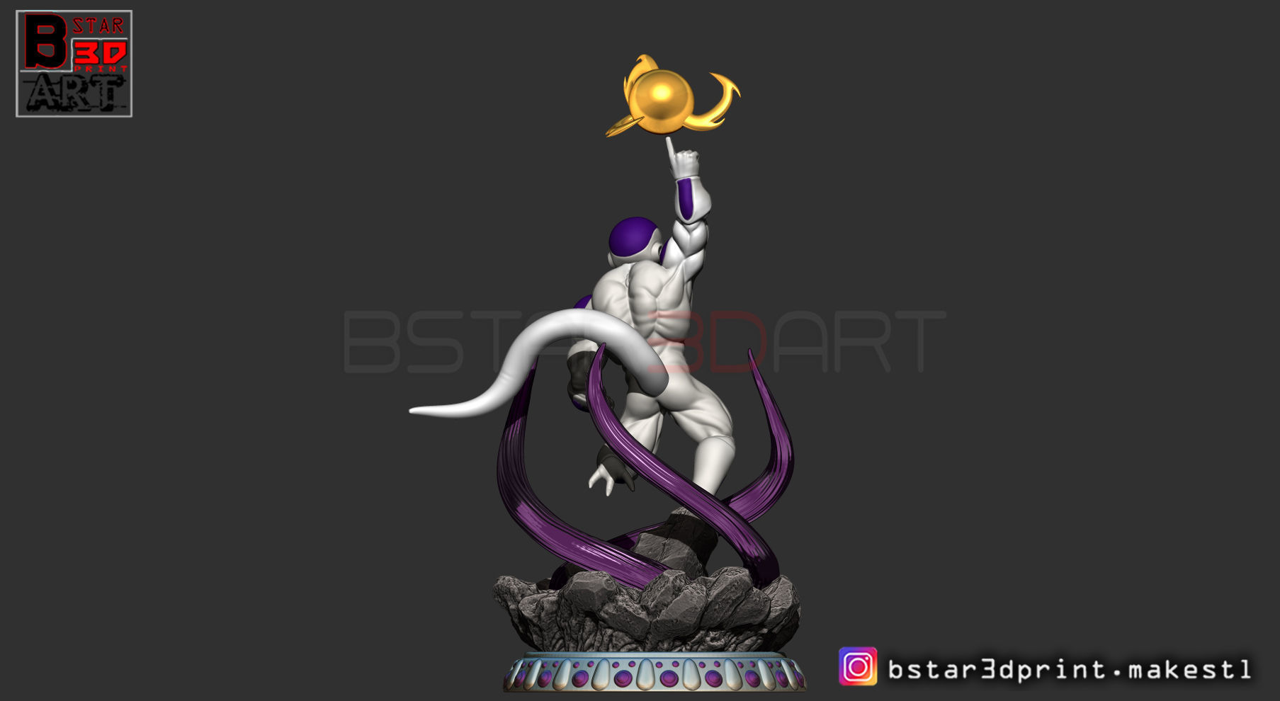 Super Frieza fighting from Dragon Ball Z 3D print model_9