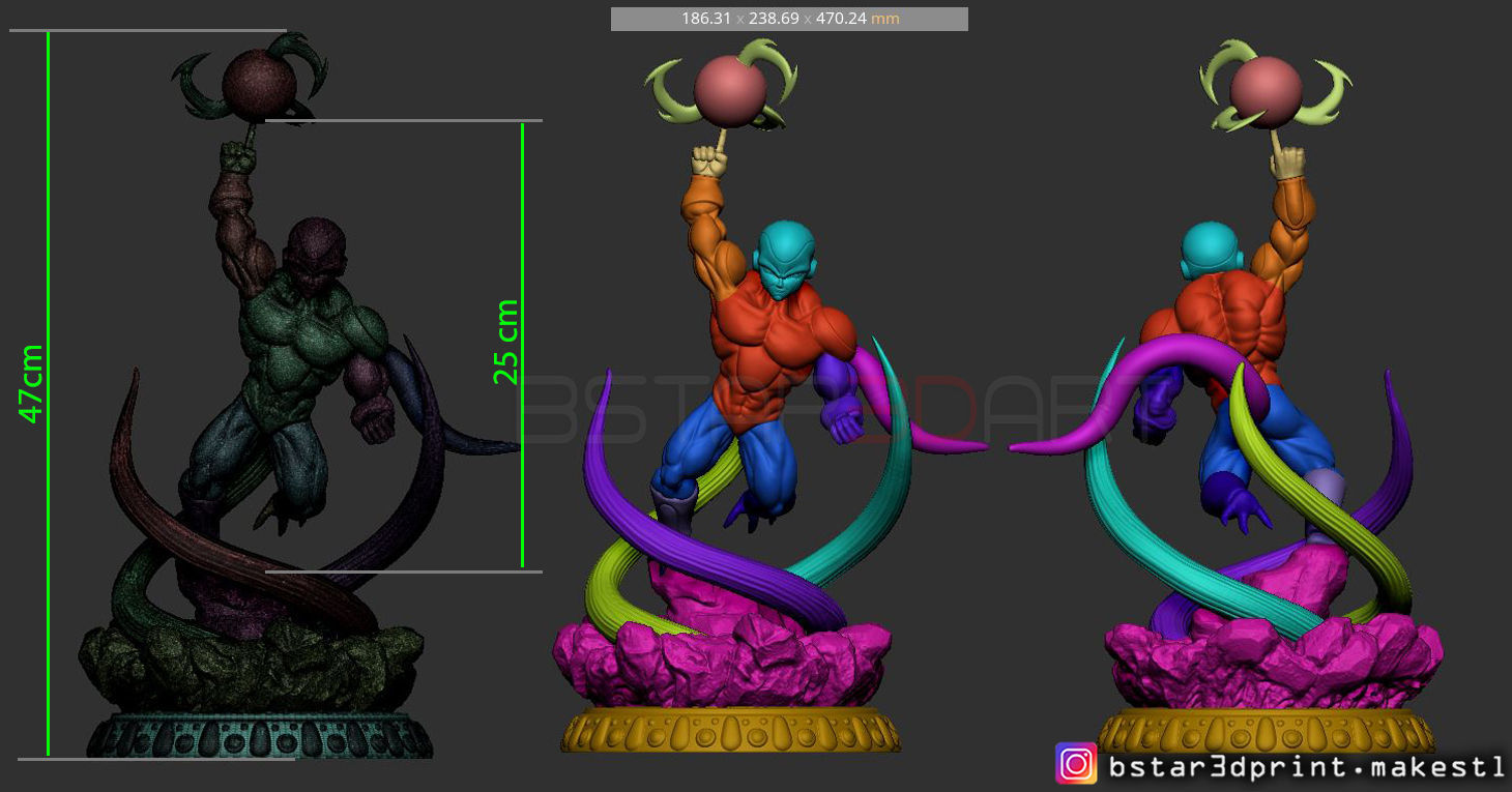 Super Frieza fighting from Dragon Ball Z 3D print model_23