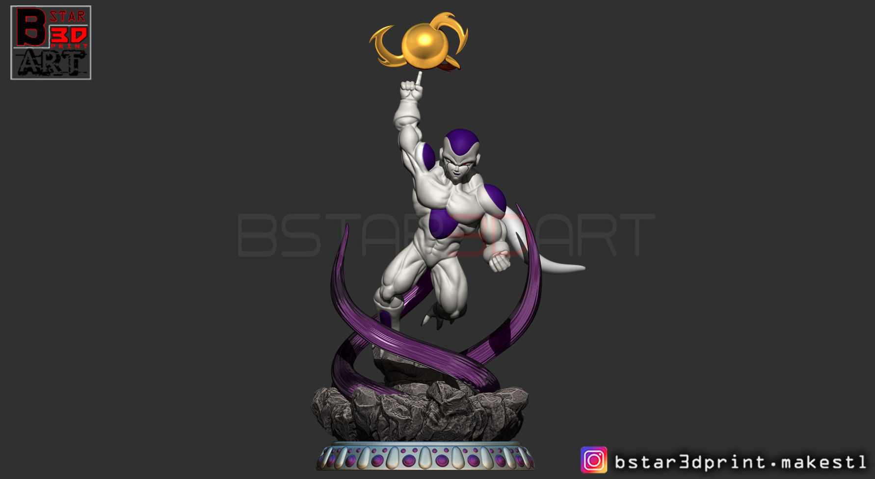 Super Frieza fighting from Dragon Ball Z 3D print model_8