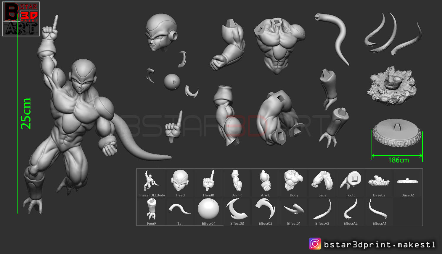 Super Frieza fighting from Dragon Ball Z 3D print model_22