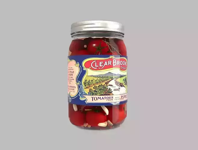 Pickling Tomatoes in Jars  3D model