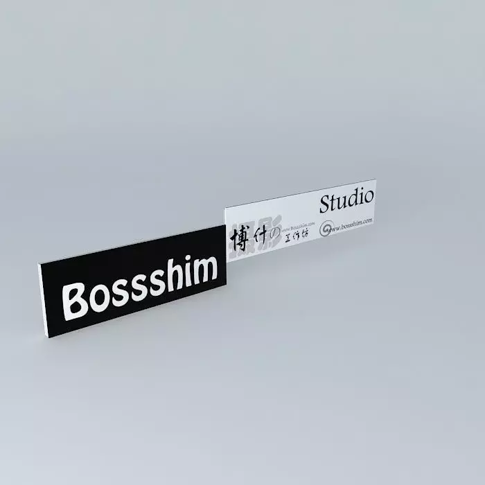 Signboard bus station sign in japan Free 3D model