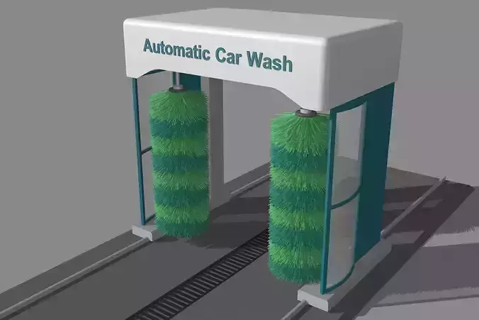 The Simple Automatic Car Wash Machine 3D model
