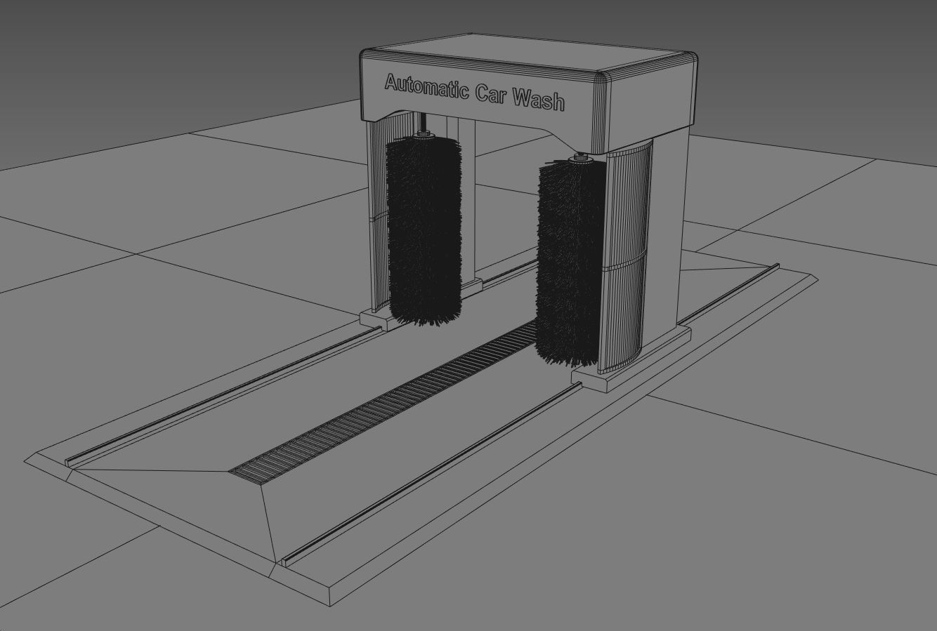 The Simple Automatic Car Wash Machine 3D model_7