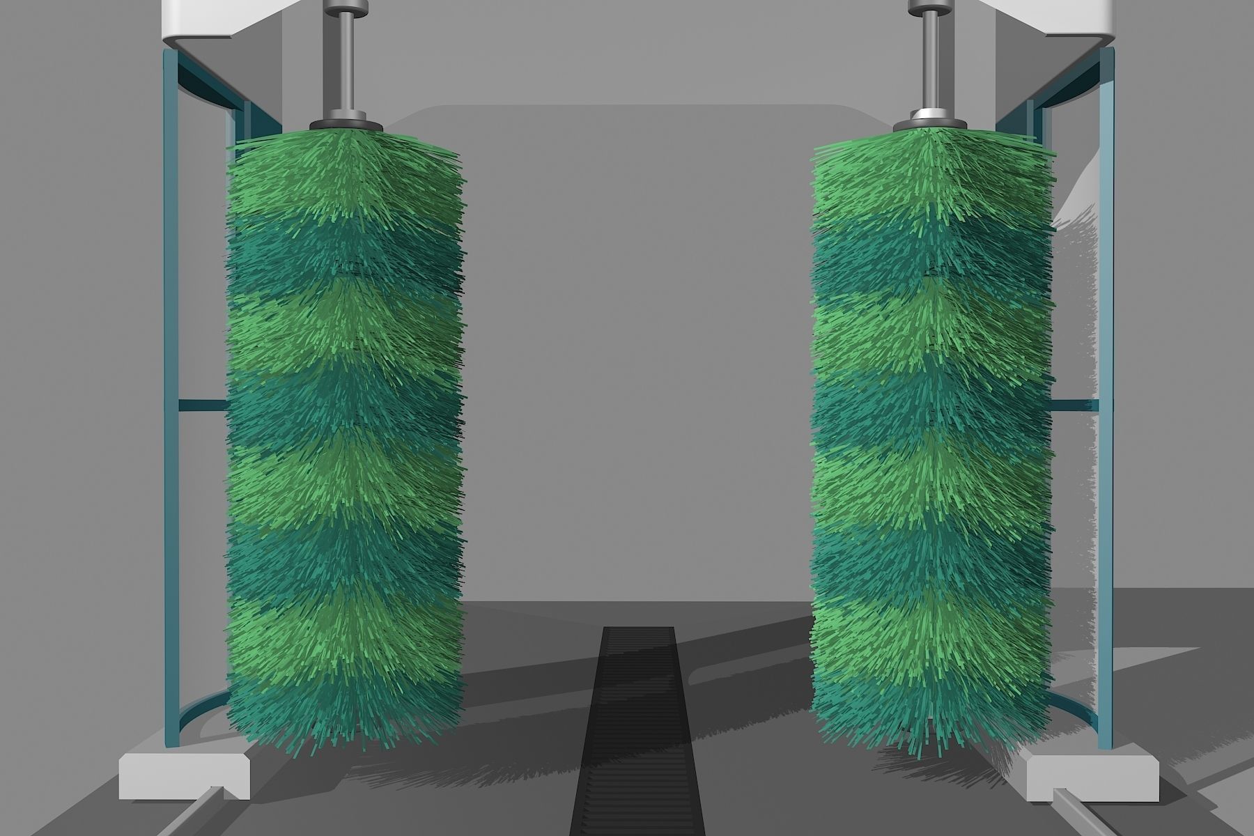 The Simple Automatic Car Wash Machine 3D model_5