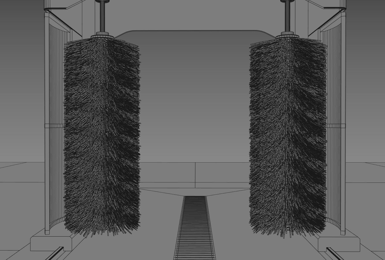 The Simple Automatic Car Wash Machine 3D model_11