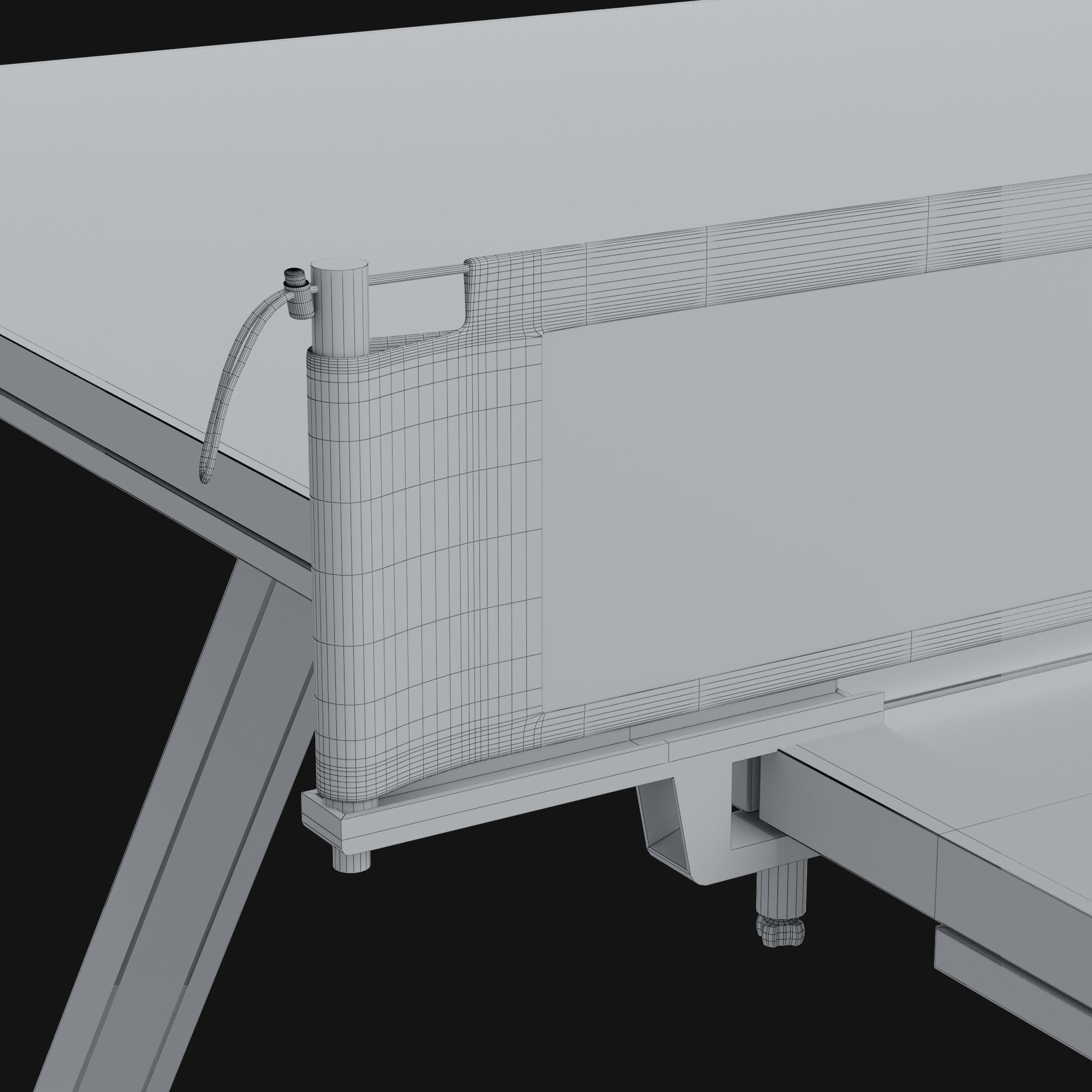 You and Me HPL Tennis Table with Accessories 3D model_6