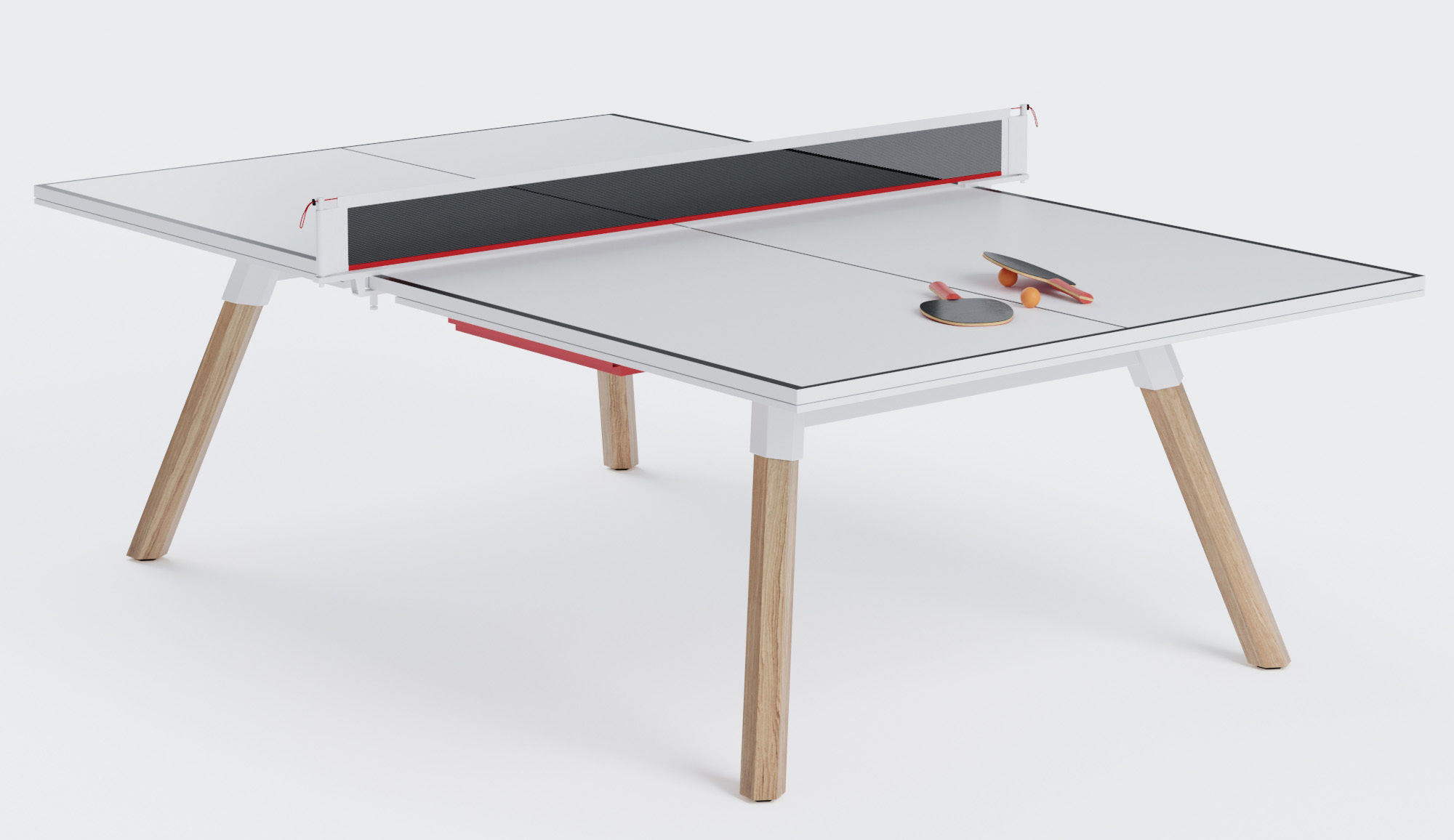 You and Me HPL Tennis Table with Accessories 3D model_1