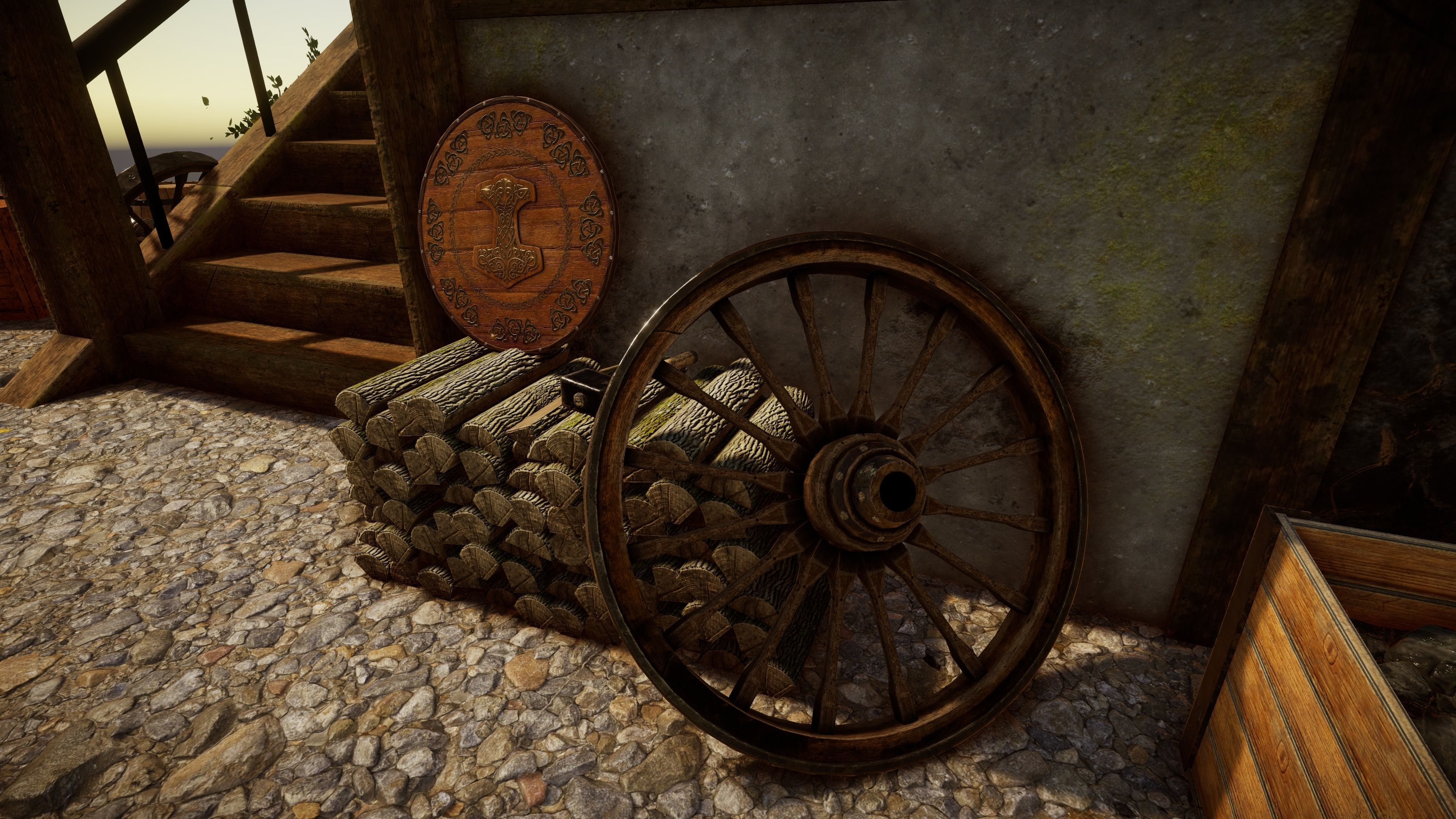 Medieval forge Low-poly 3D model_7