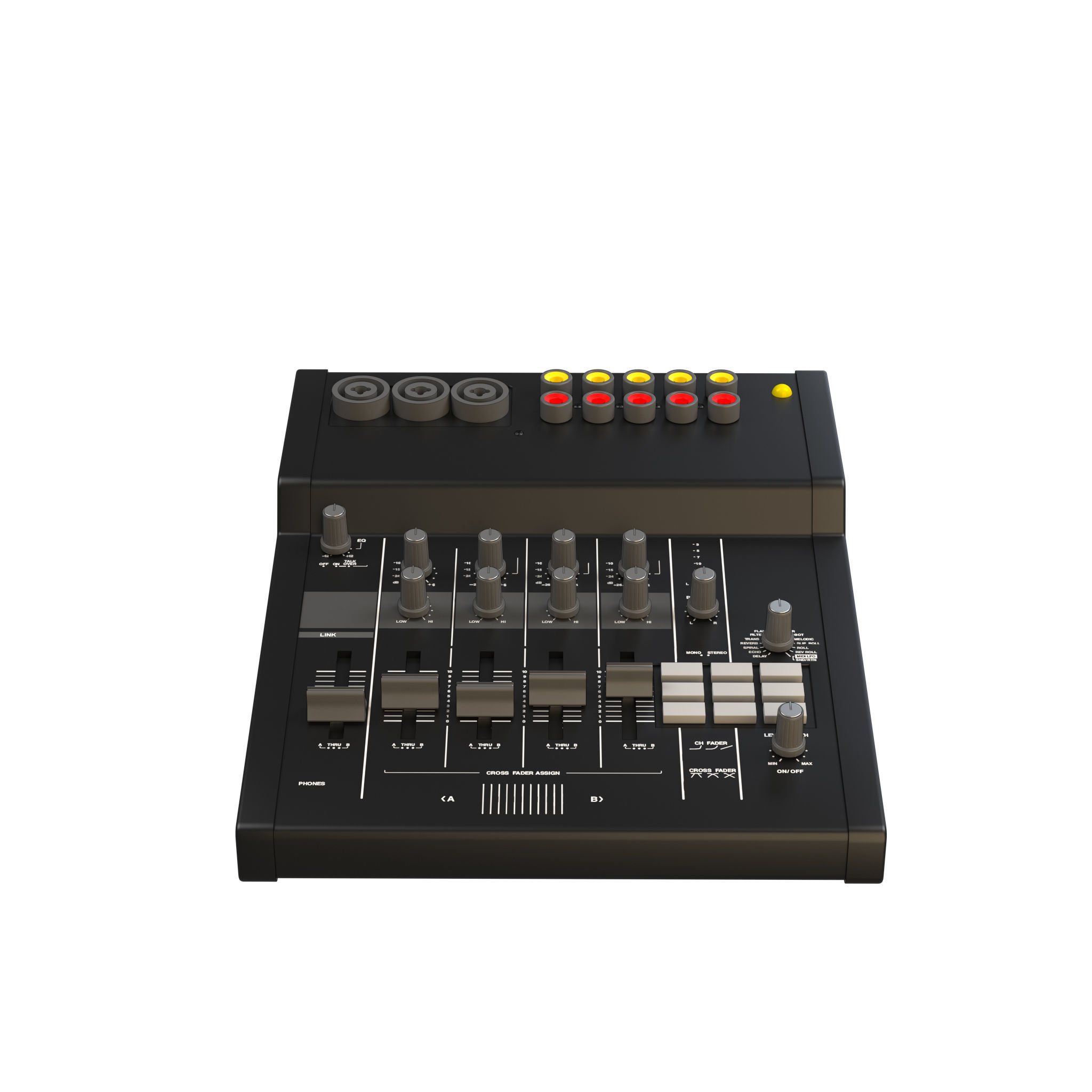 Audio mixing console  3D model_1