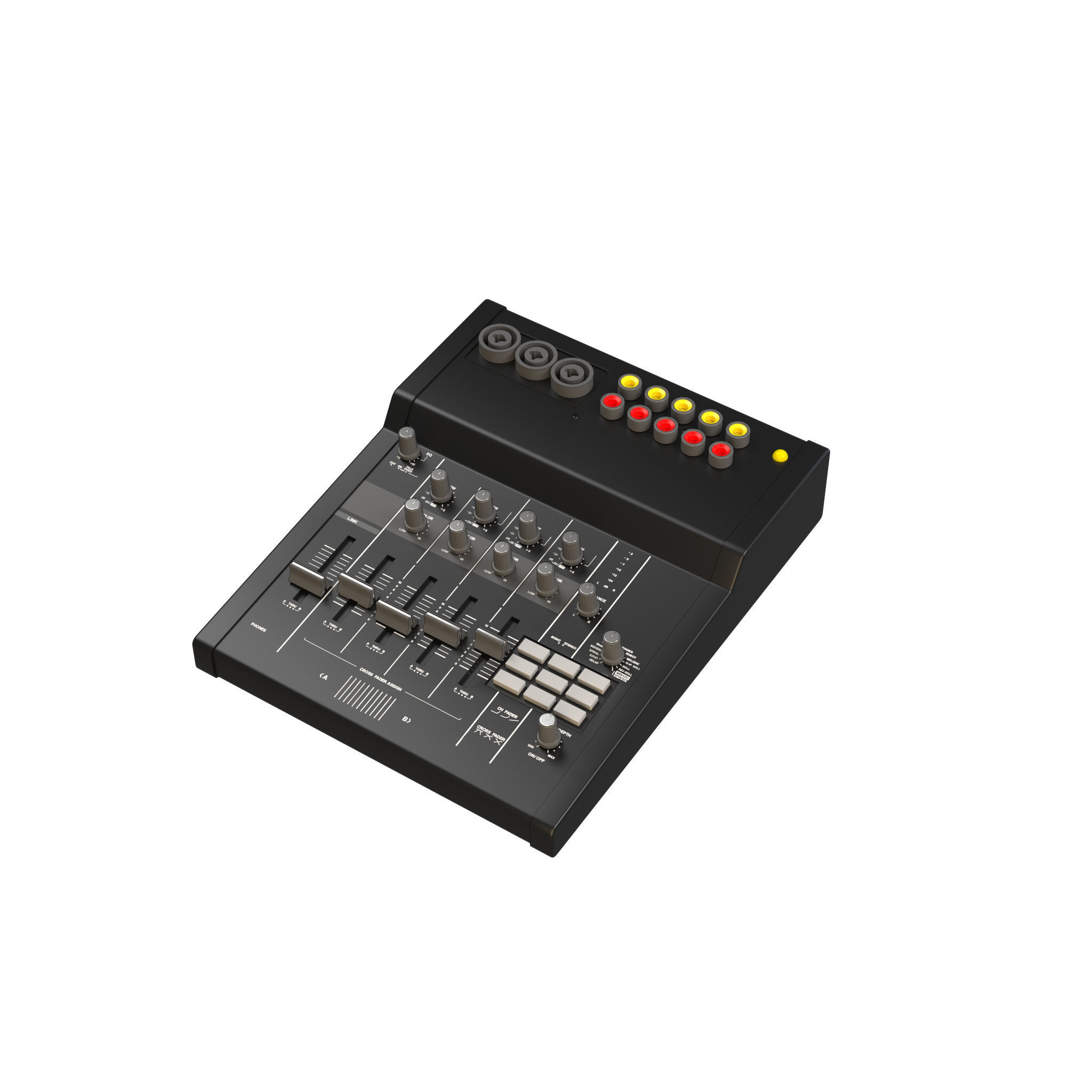 Audio mixing console  3D model_3