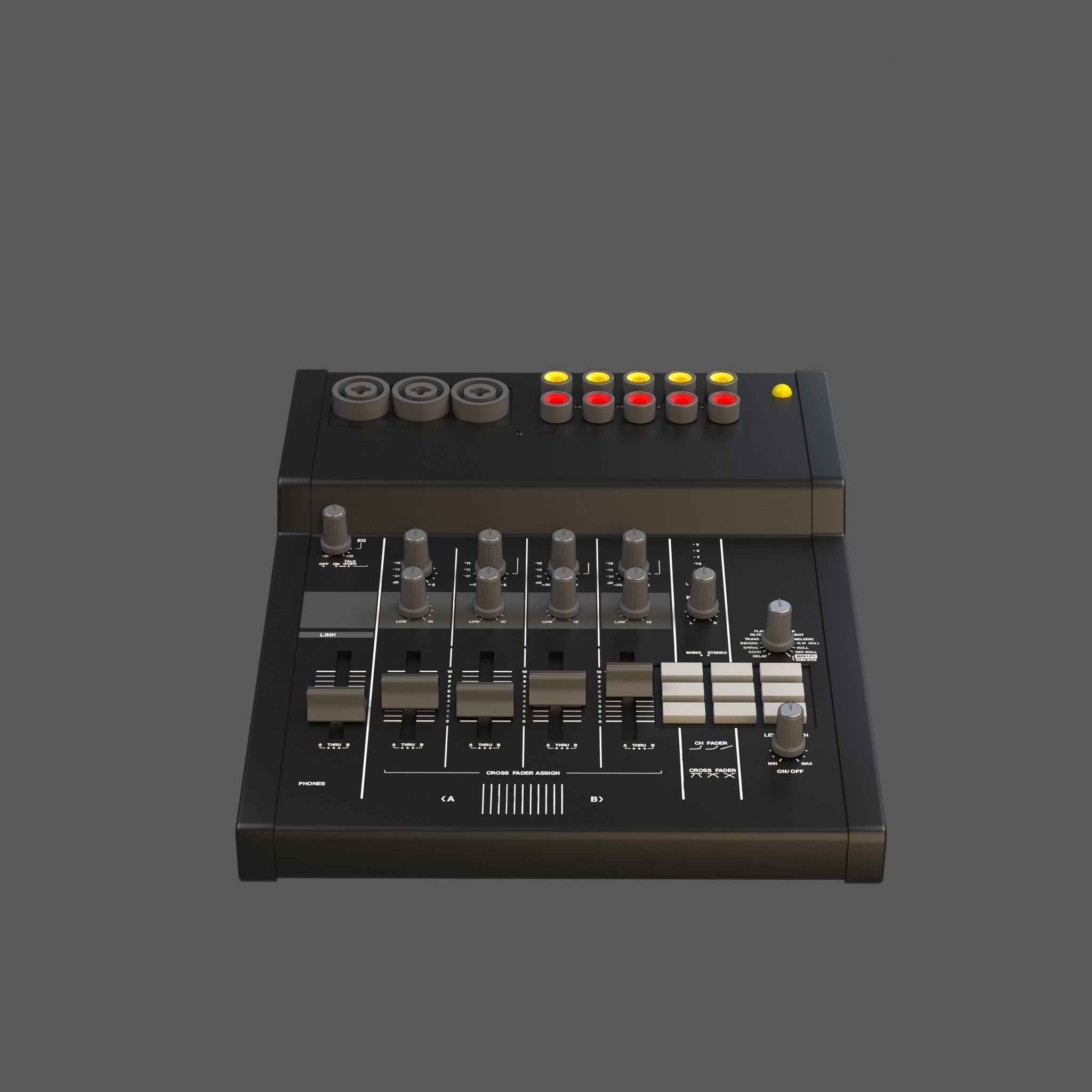 Audio mixing console  3D model_6