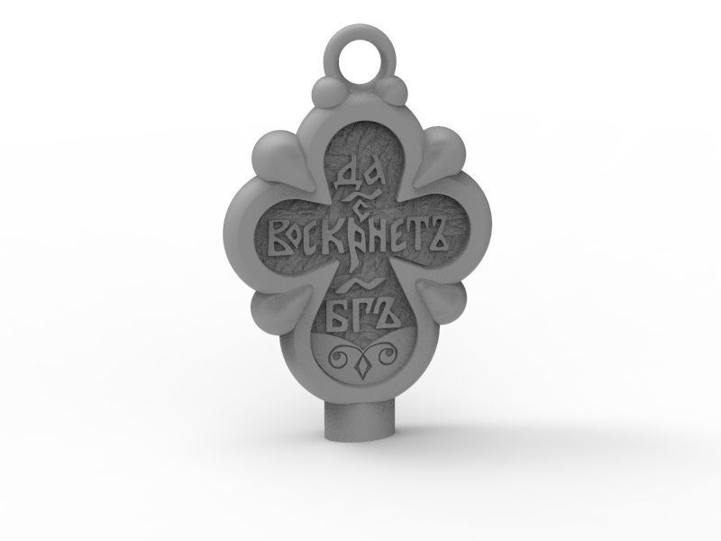 Cross ortodox  3D print model 3D model_5