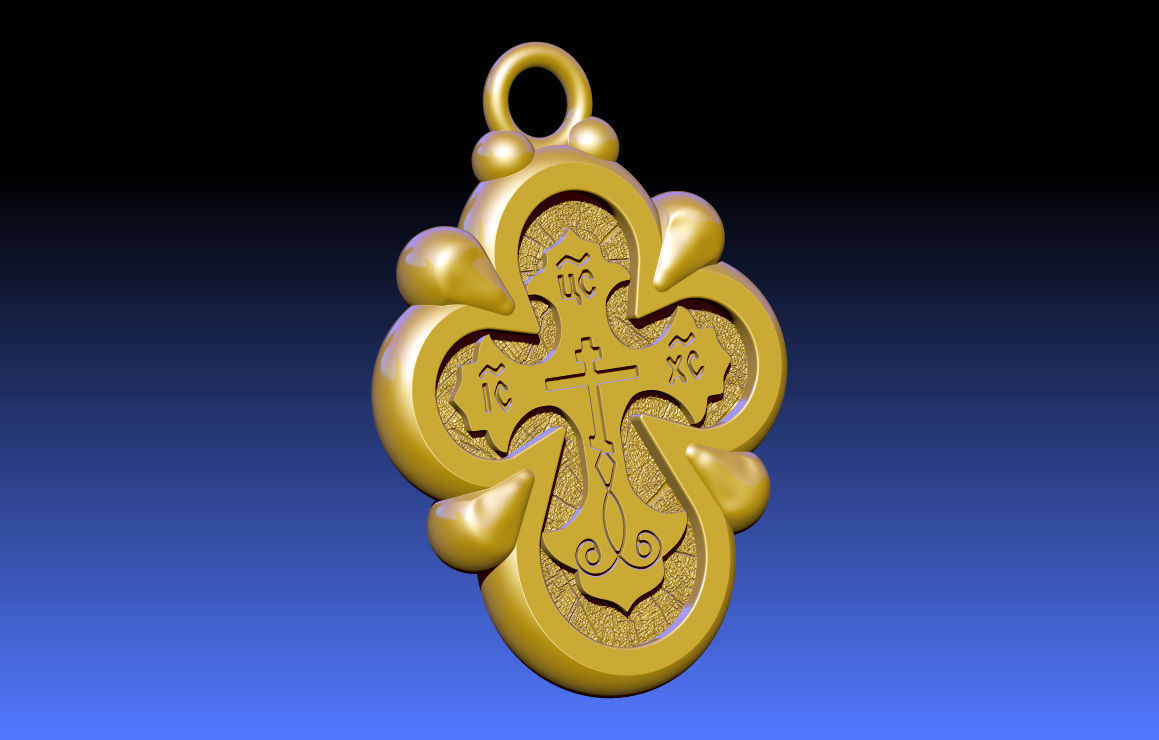 Cross ortodox  3D print model 3D model_1