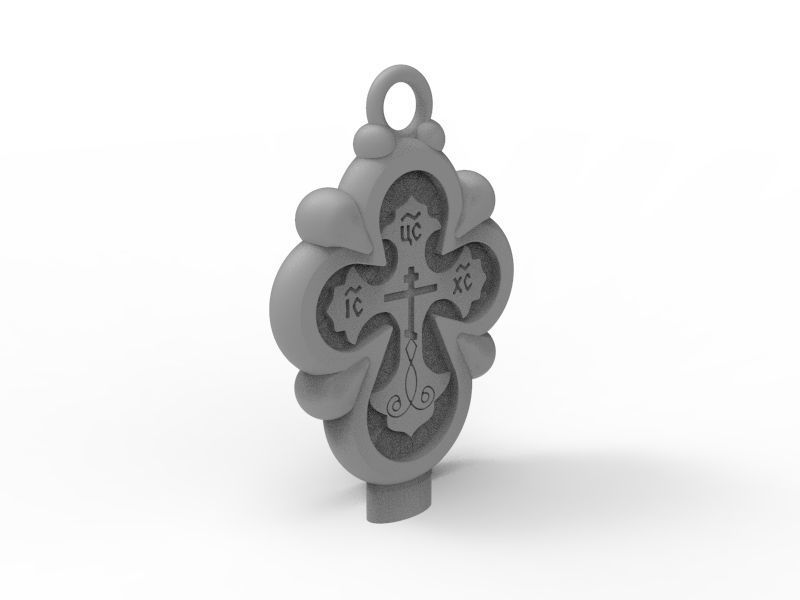 Cross ortodox  3D print model 3D model_4